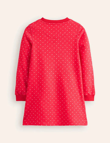 Sweatshirt Appliqué Dress